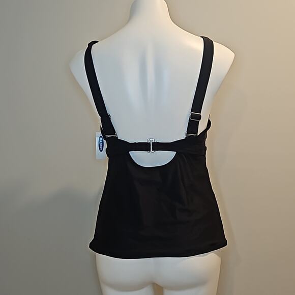 NWT Old Navy Black Tankini Swim Top Large Tall - Picture 3 of 8